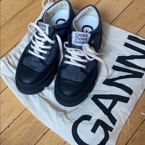 ON HOLD: DO NOT BUY Ganni denim hybrid platform sneakers size 39